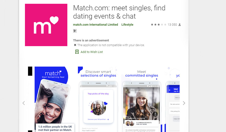 Match.com Design and Usability